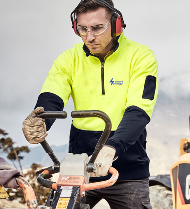 Picture of Unisex Half Zip Hi Vis Pullover