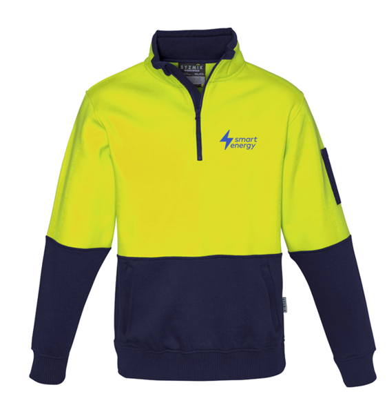 Picture of Unisex Half Zip Hi Vis Pullover